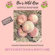 Load image into Gallery viewer, Bev&#39;s Wild Rose Gentle Glycerin Soap Bar
