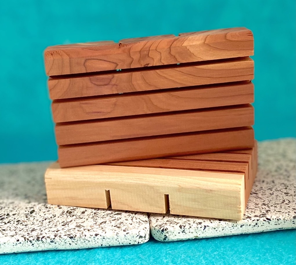 Natural Aromatic Cedar Soap Dish